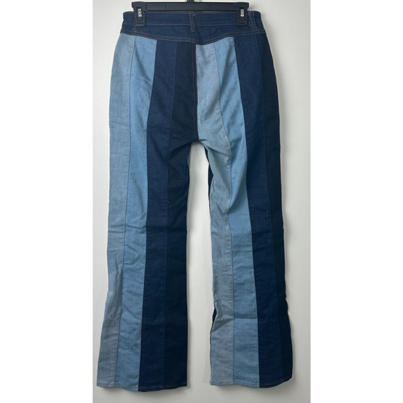 Altard State Jeans Women 29 Flare Striped Denim High Rise 70s Retro Fashion B14 - Picture 4 of 8